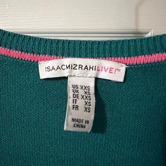 Isaac Mizrahi sweater green xxs - Picture 2 of 3